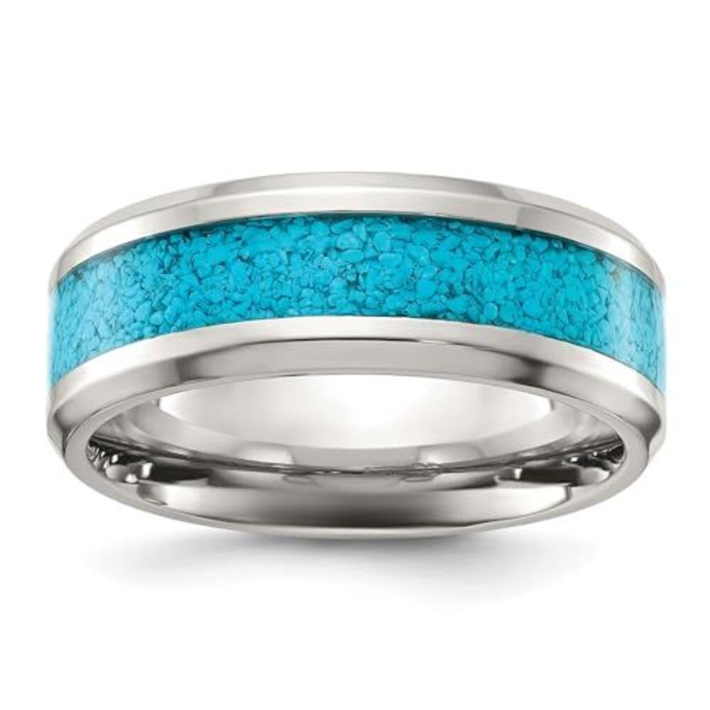 Kazi Luxury Chisel Titanium Polished With Turquoi… - image 7